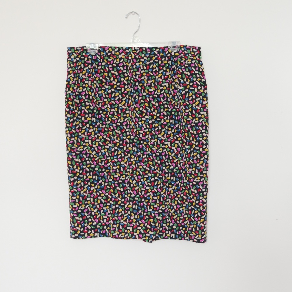 Colorful confetti silk skirt